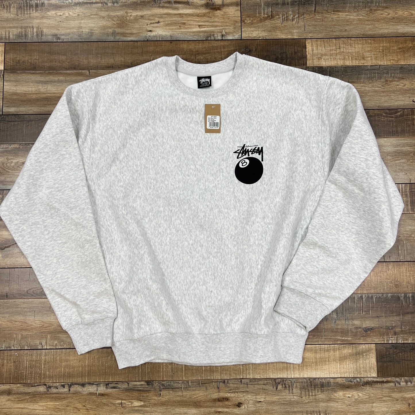 Stussy 8 Ball Crewneck Grey