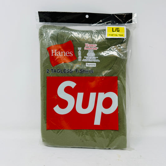 Supreme Hanes Tagless Tees (2 Pack) Olive