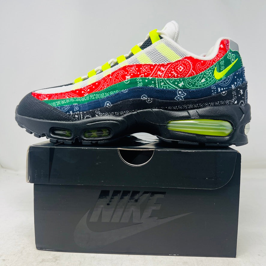 靴 NIKE GS AIR MAX 95 OG BIG BUBBLE NEON Nike Air Max 95 OG Big Bubble Neon Paisley Bandana – Holy Ground