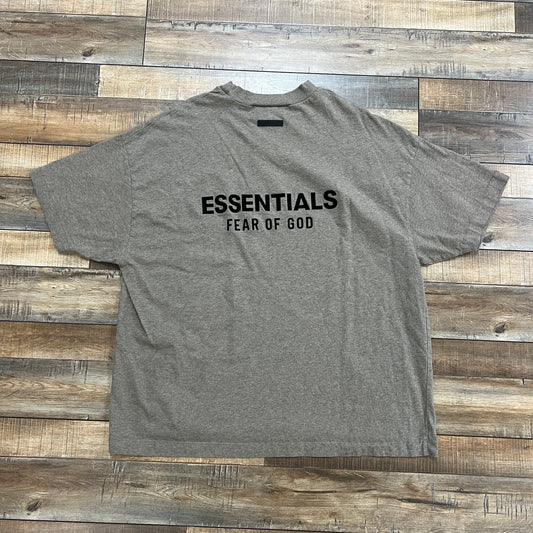 Fear Of God Essentials T Shirt Dark Oatmeal