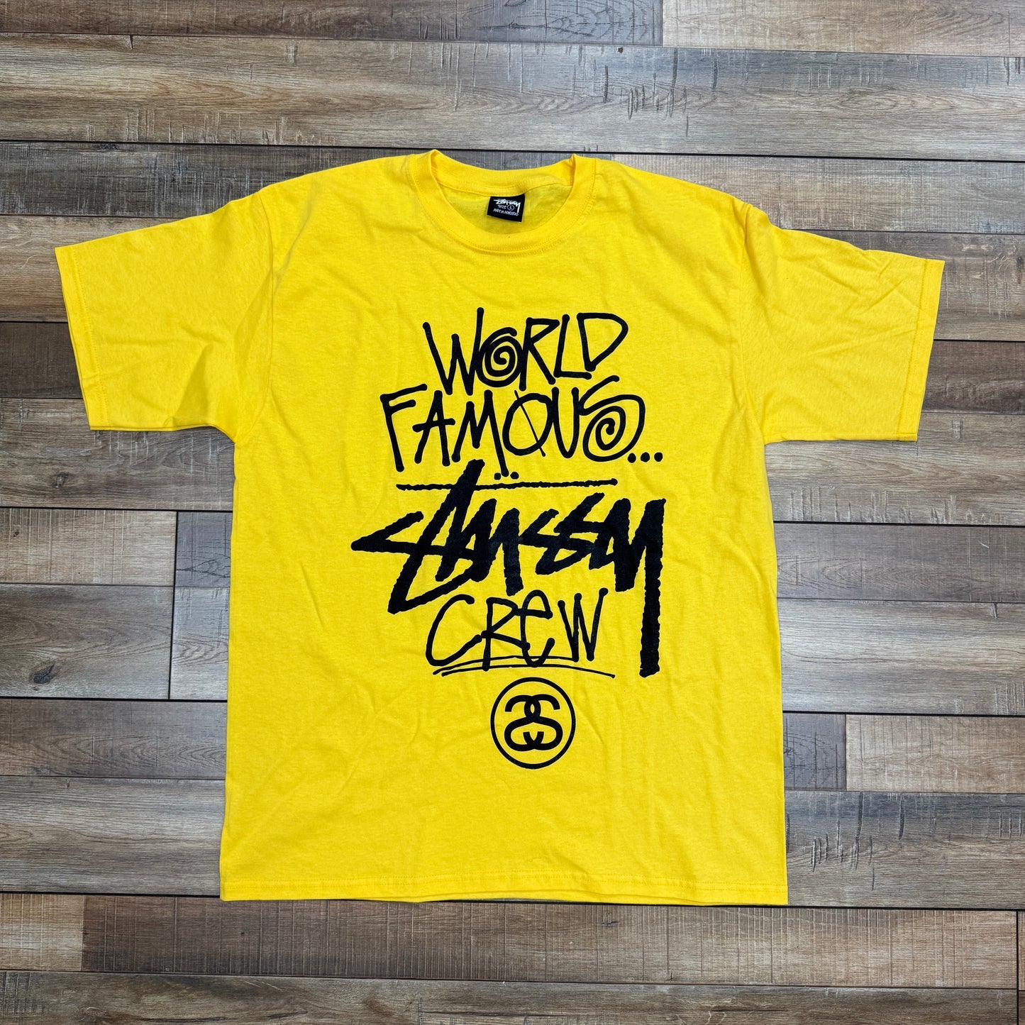 Stussy World Famous Crew T-shirt Yellow