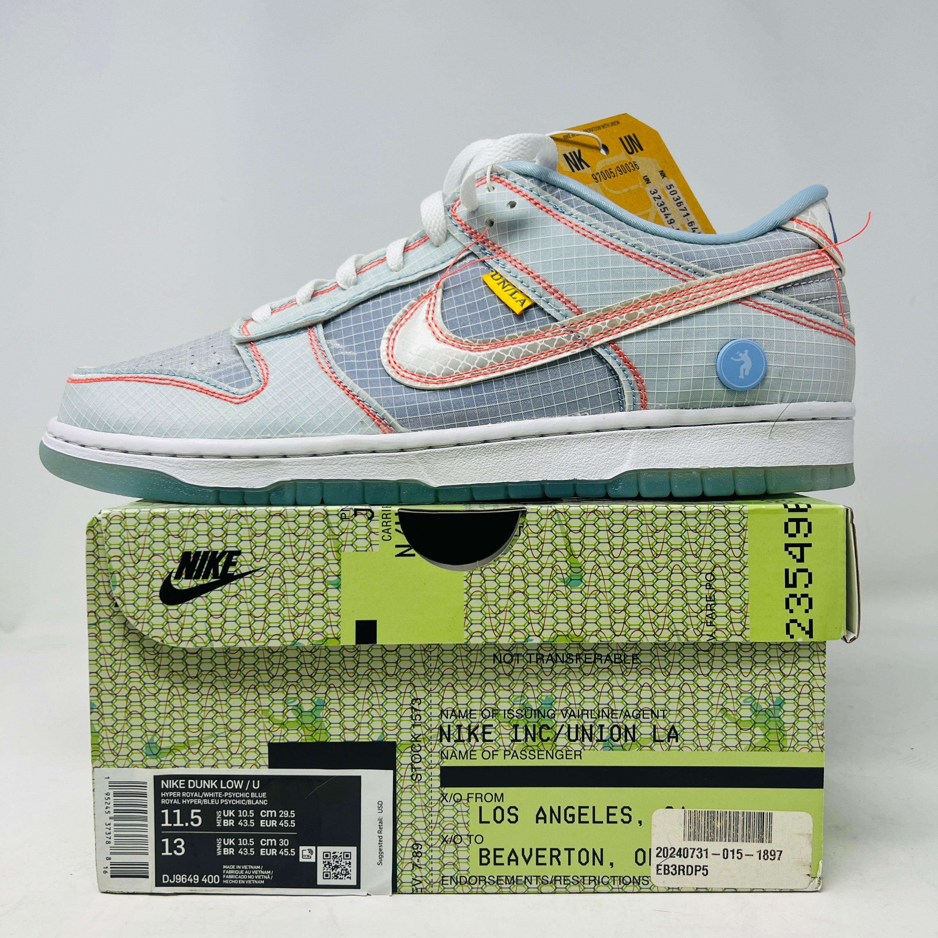 Nike Dunk Low Union Passport Pack Argon – Holy Ground