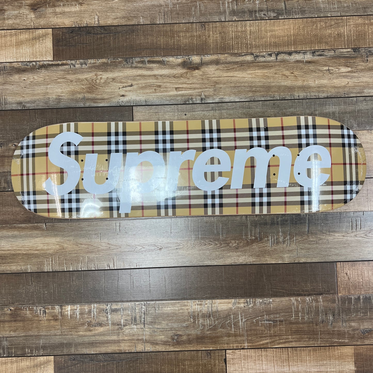 Supreme Burberry Skateboard Deck Beige