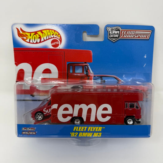 Supreme Hot Wheels Fleet Flyer + 1992 BMW M3 Red