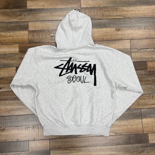 Stussy Stock Seoul Exclusive Hoodie Ash Heather