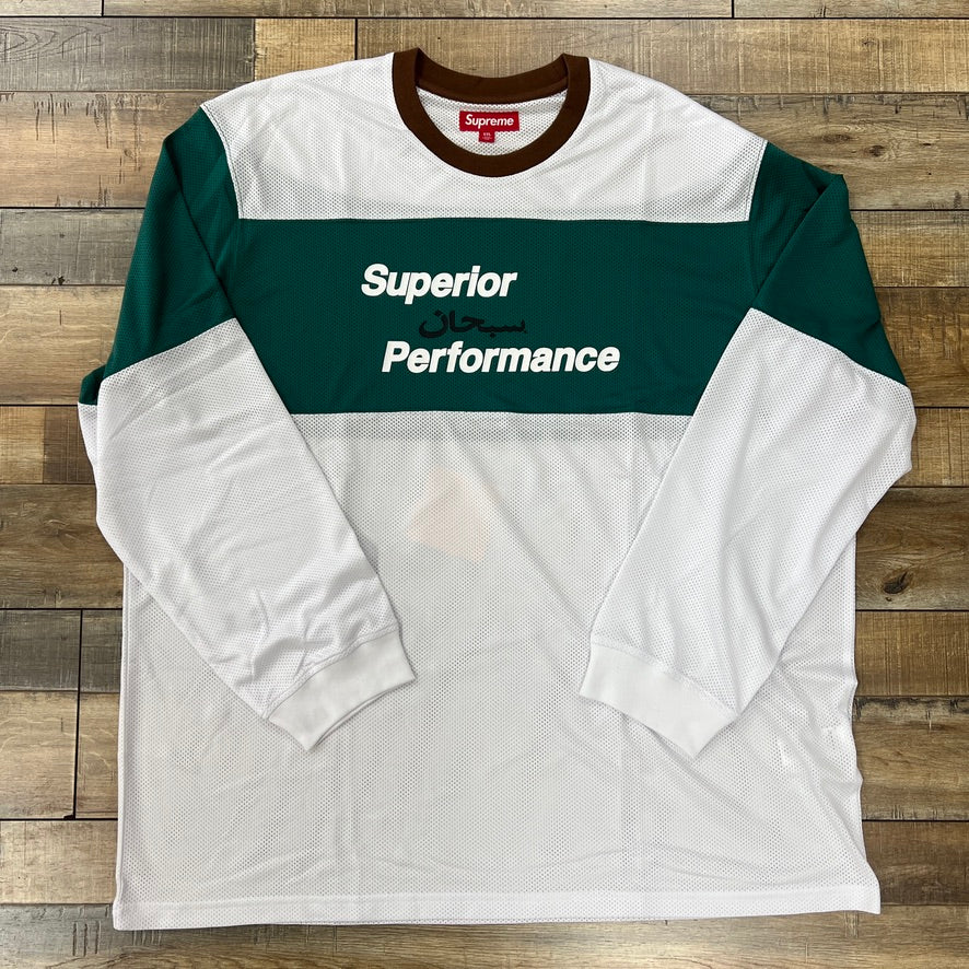 Supreme Arabic Mesh L/S Top White