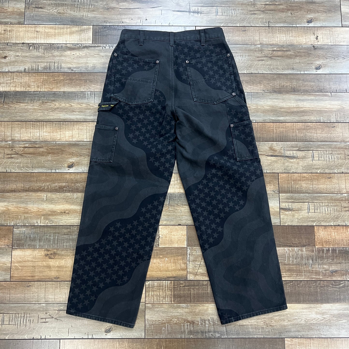 Supreme Flag Double Knee Painter Pant Black