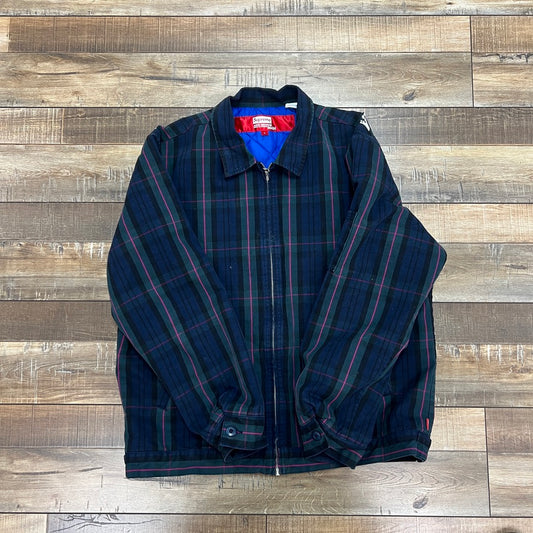Supreme JUNYA WATANABE CDG MAN Printed Work Jacket Navy Plaid