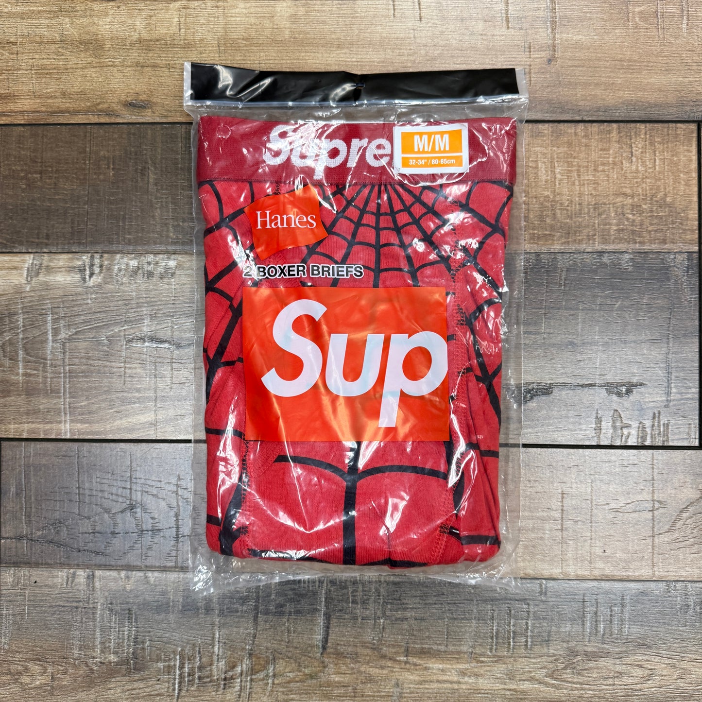 Supreme Hanes Spider-Man Boxer Briefs (2 Pack) Red
