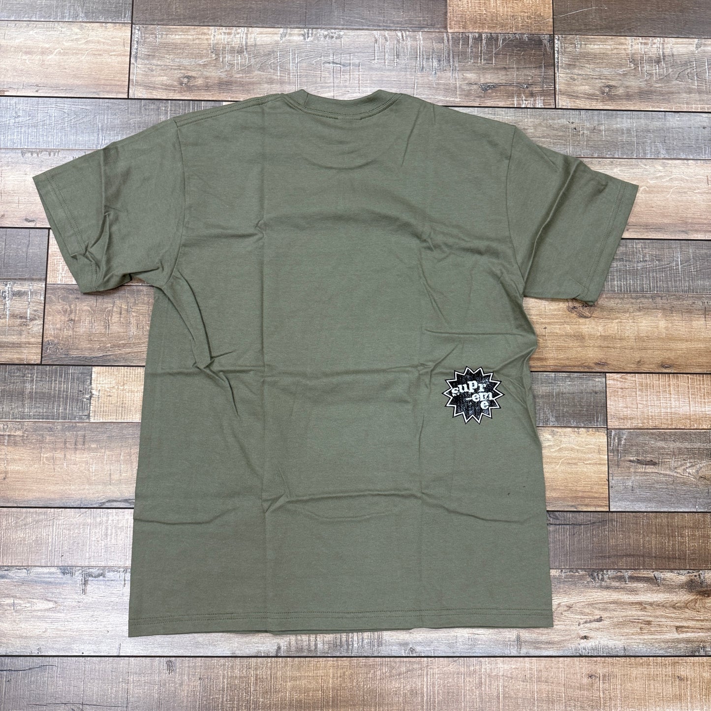 Supreme God Save Us Tee Light Olive
