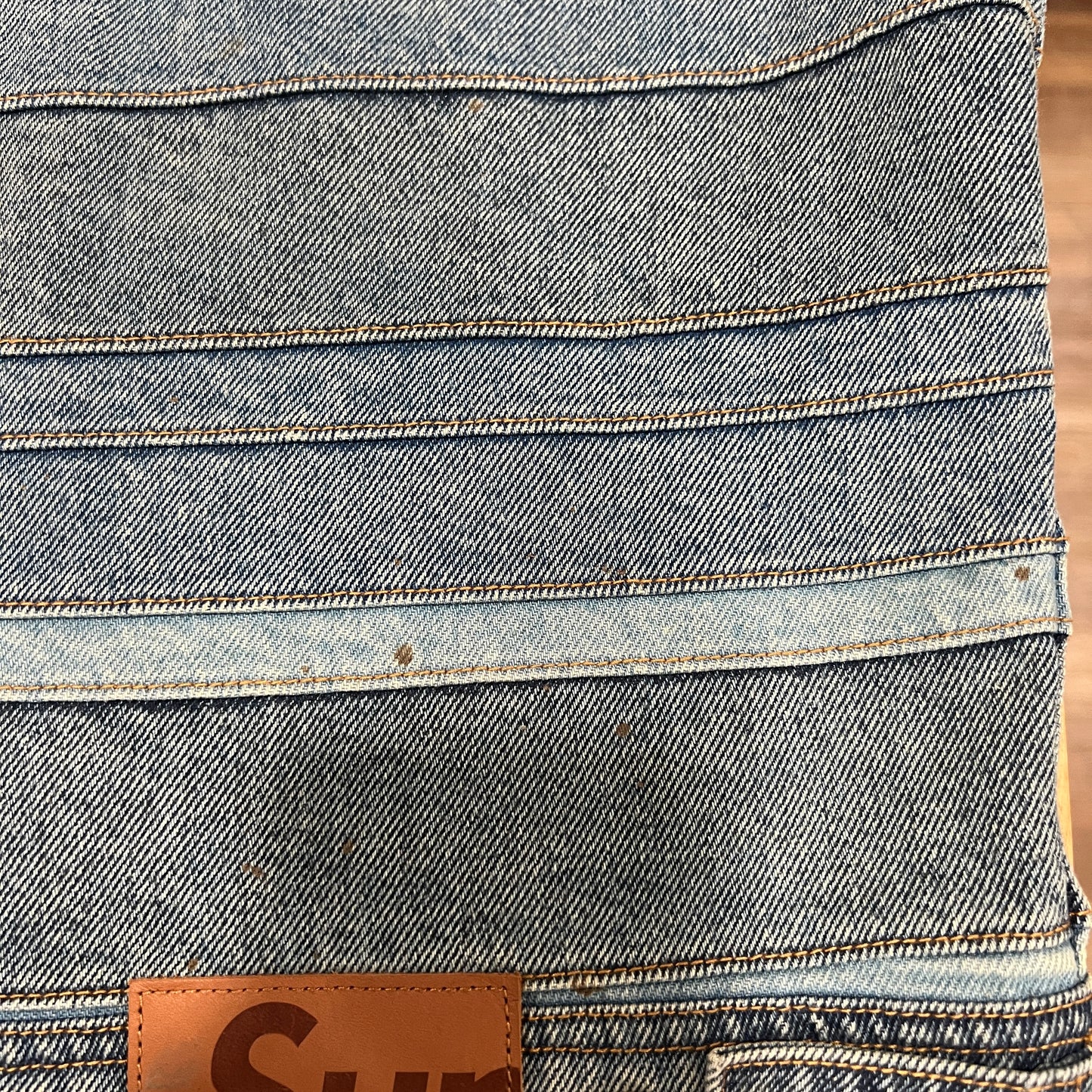 Supreme Layered Denim Trucker Jacket Washed Blue