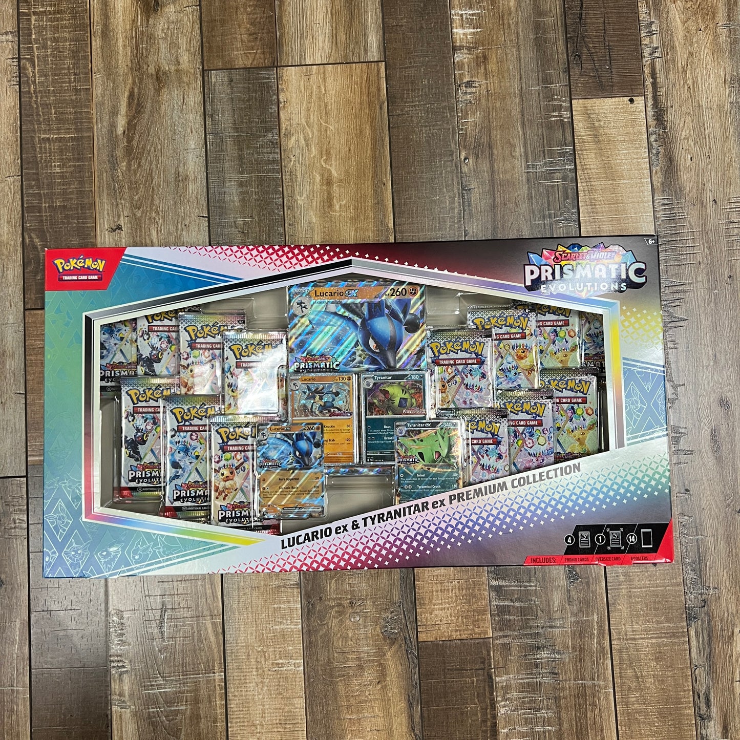 2025 Pokémon Scarlet & Violet Prismatic Evolutions Lucario ex & Tyranitar ex Premium Collection