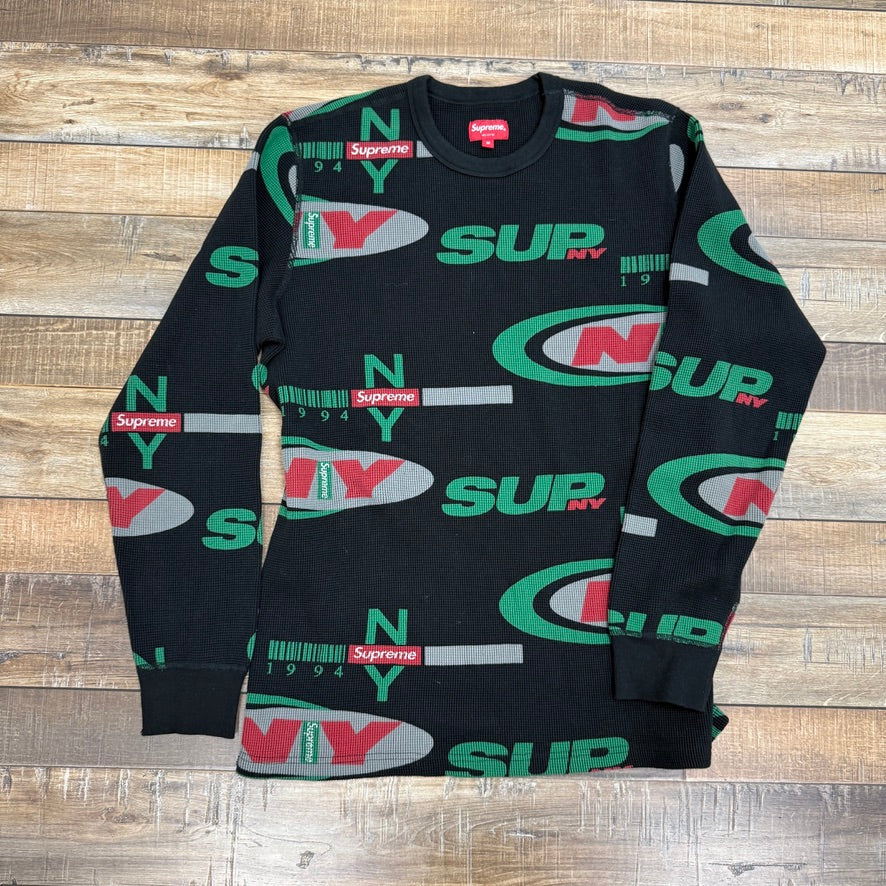 SUPREME18AW NY WAFFLE THERMAL ブラックシュプリーム Supreme Supreme NY Waffle Thermal Black – Holy Ground