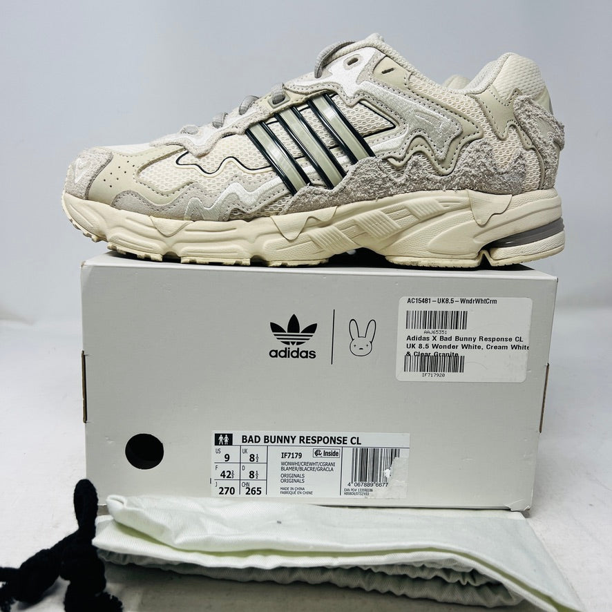 adidas gazelle silver green womens Adidas x Bad Bunny Response CL Shoes – Extra Butter main image 1
