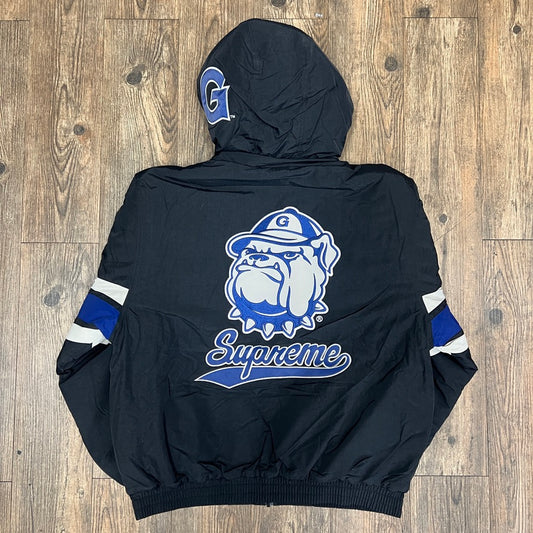 Supreme Mitchell & Ness NCAA Hooded Stadium Jacket Black Georgetown