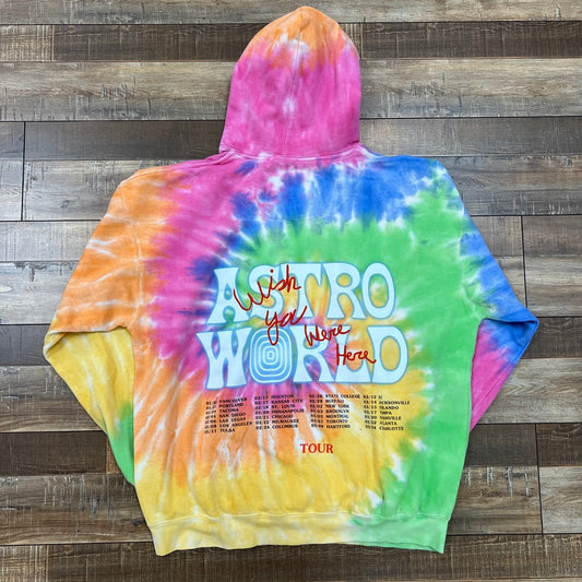Travis Scott Astroworld Tour Skipping Bear Tie Dye Hoodie