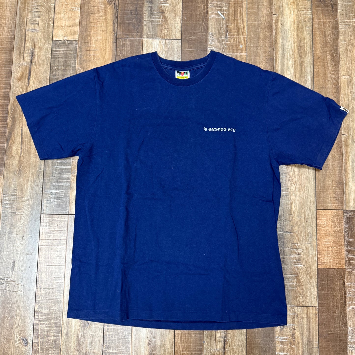 BAPE Navy Japanese Tattoo Logo T-shirt