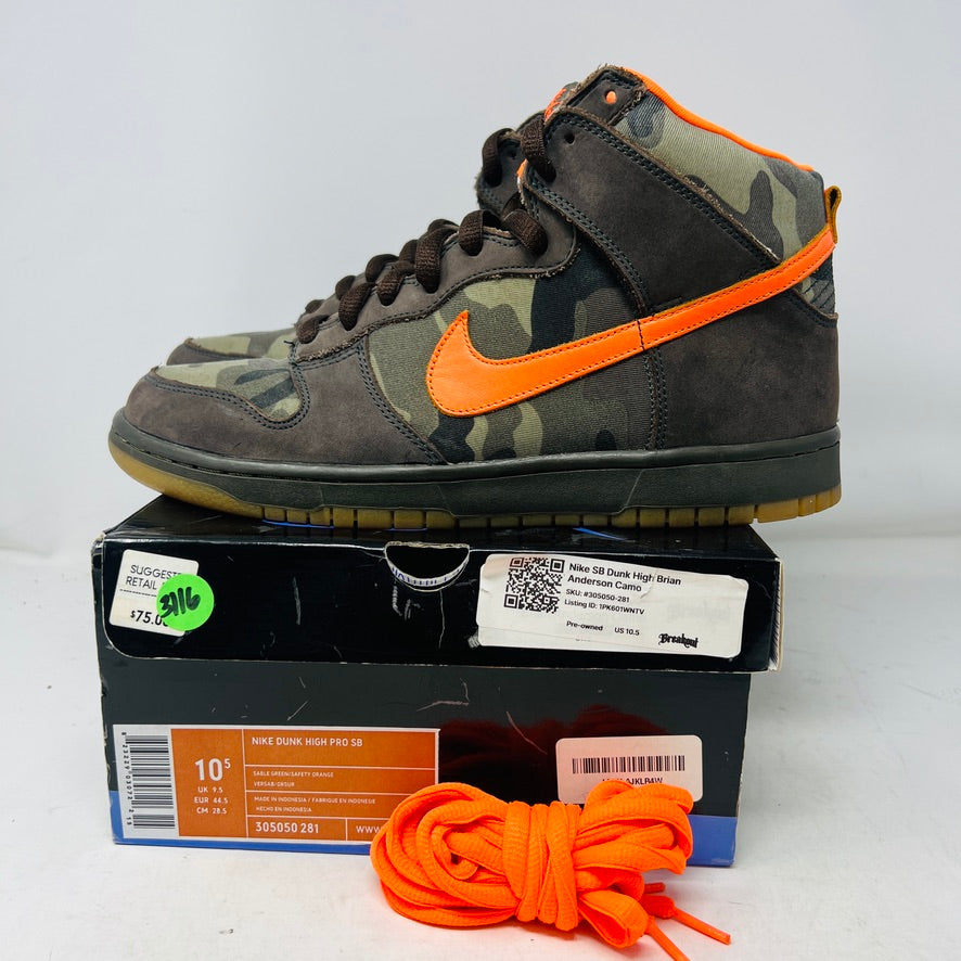 Nike SB Dunk High Brian Anderson Camo – Holy Ground