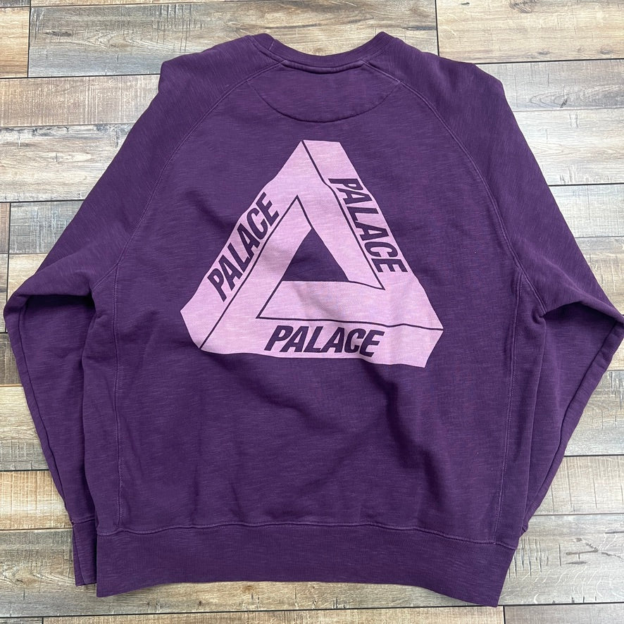 Palace Tri-Ferg Crewneck Sweatshirt Purple