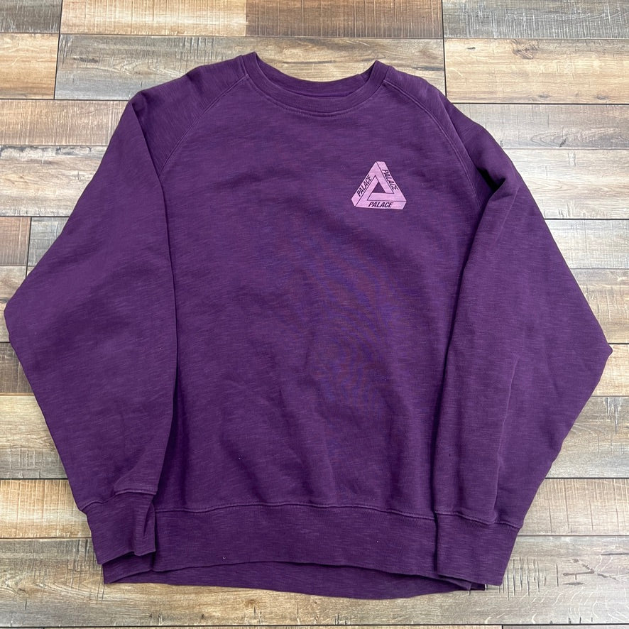 Palace Tri-Ferg Crewneck Sweatshirt Purple