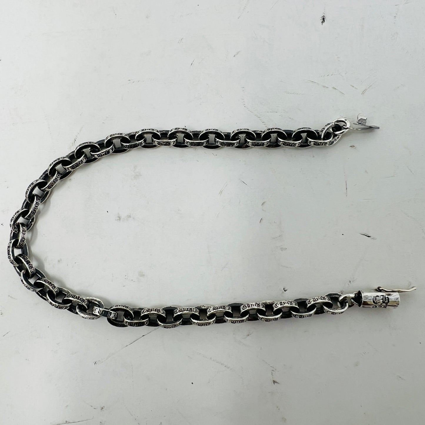 Chrome Hearts Medium Paper Chain Bracelet Silver