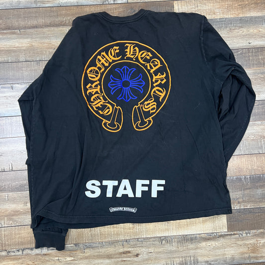 Black, Orange & Blue Staff Horseshoe Logo Long Sleeve