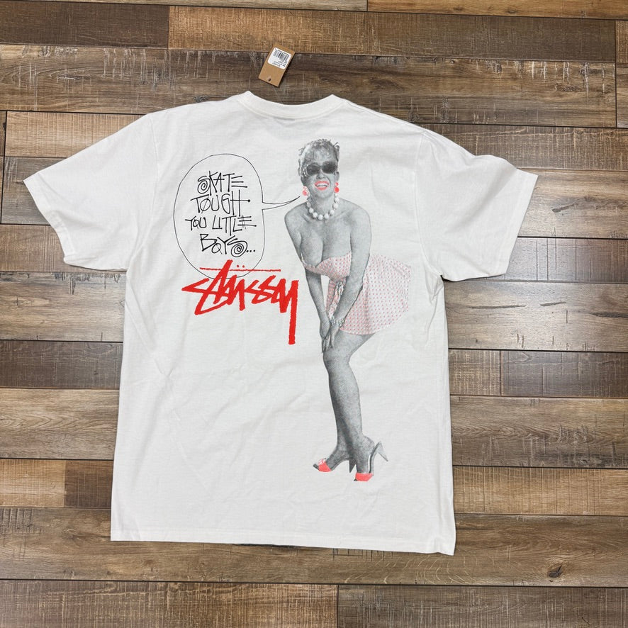 Stussy Skate Tough Tee White