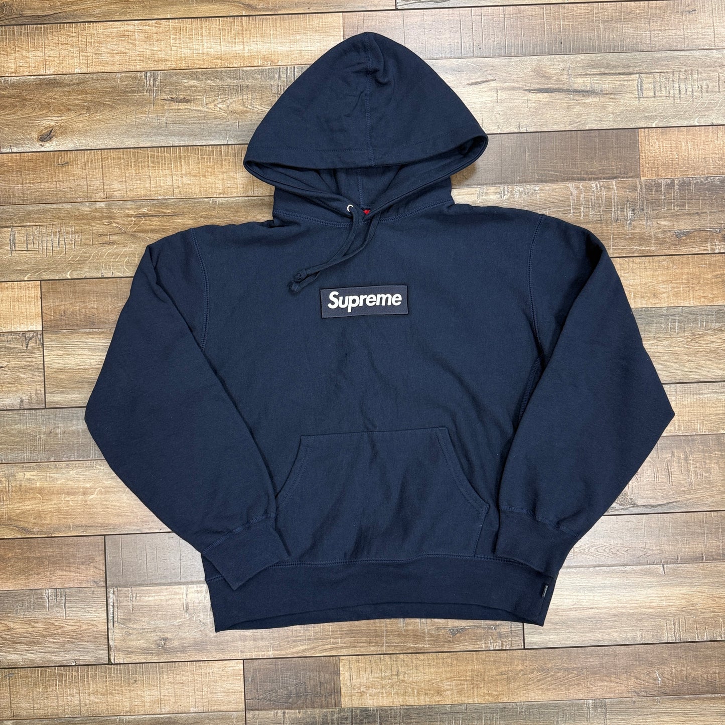 Supreme Box Logo Hooded Sweatshirt 'Navy'