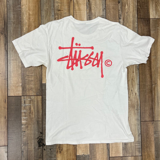 Stüssy Trademark Signature Logo Tee White