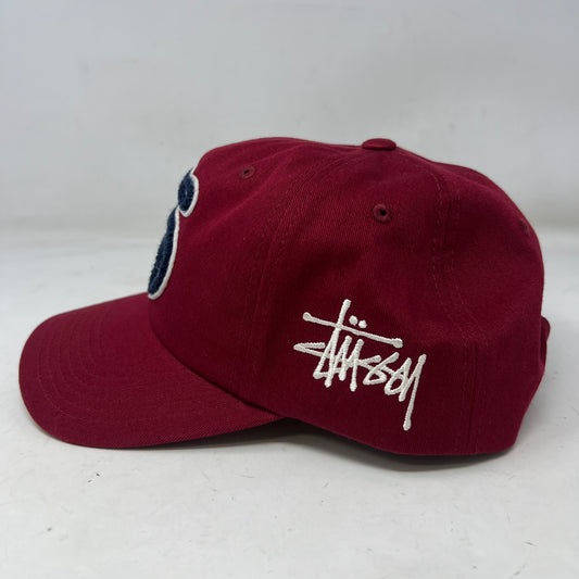Stussy Mid Depth Chenille S Cap Wine