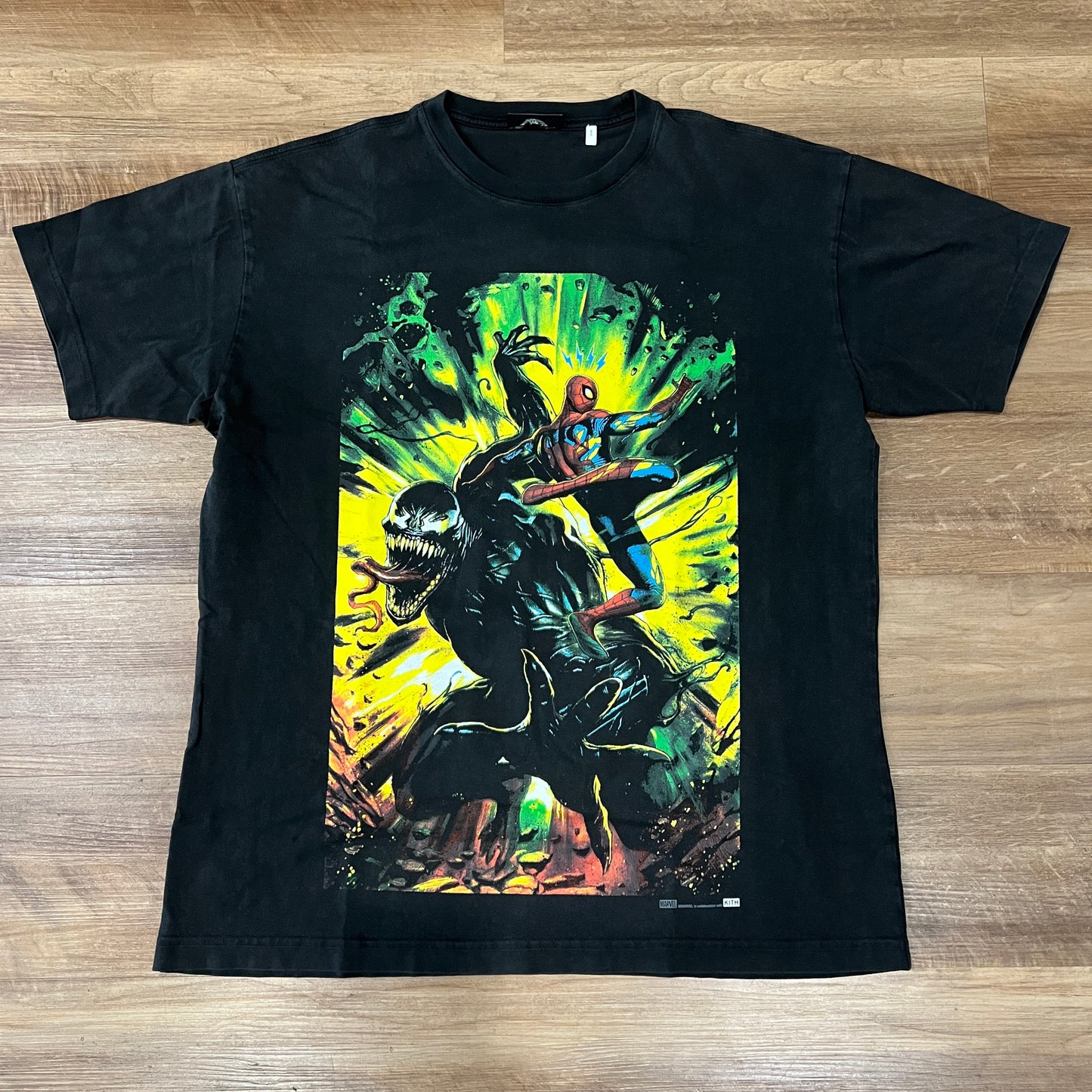 Kith Marvel Spider-Man Venom Battle Vintage Tee Black