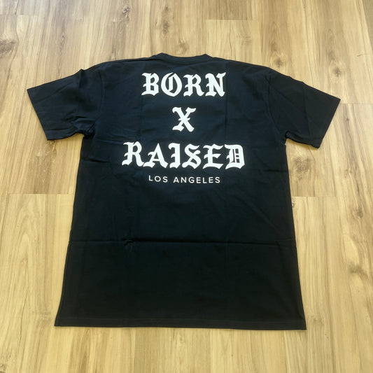 Born X Raised Artist Series "Wild on Western" black t-shirt by Ade Ogunmowo