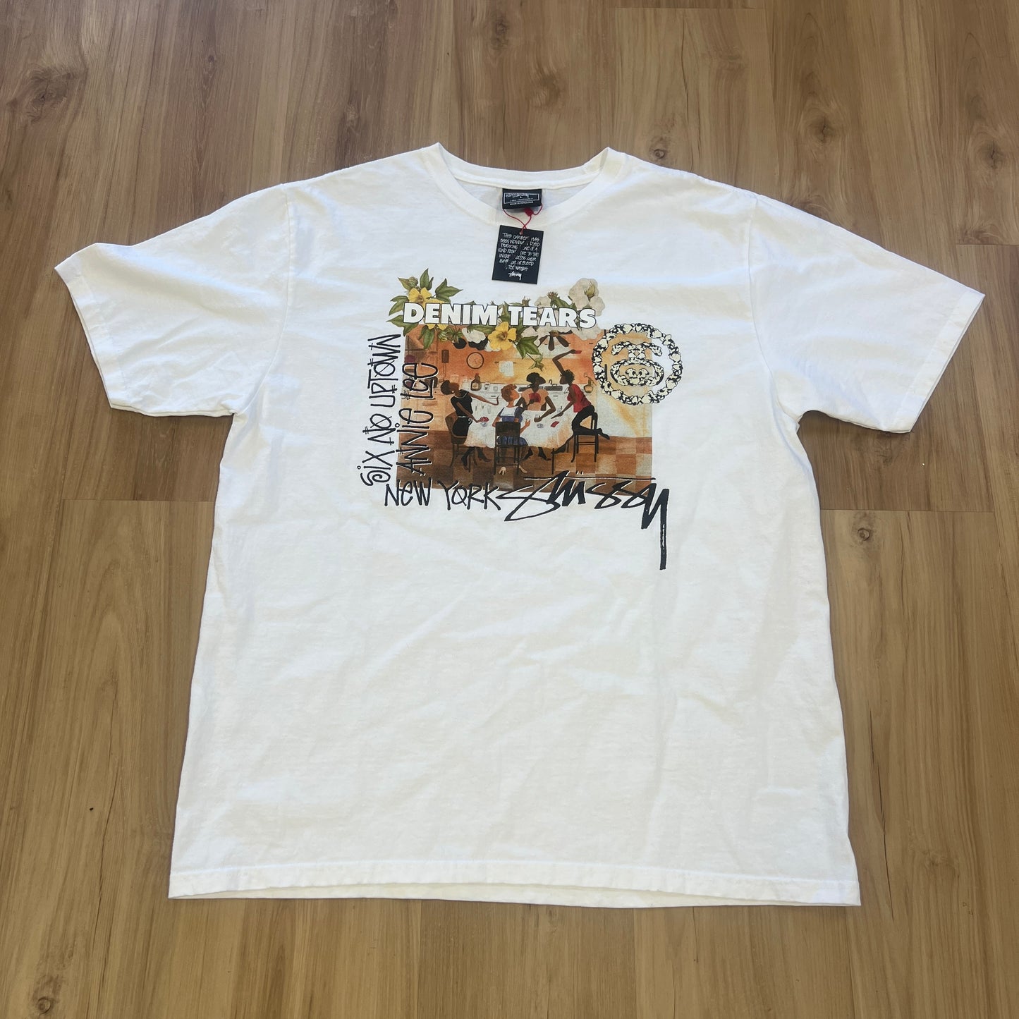 Stussy x Denim Tears Annie Lee Tee White