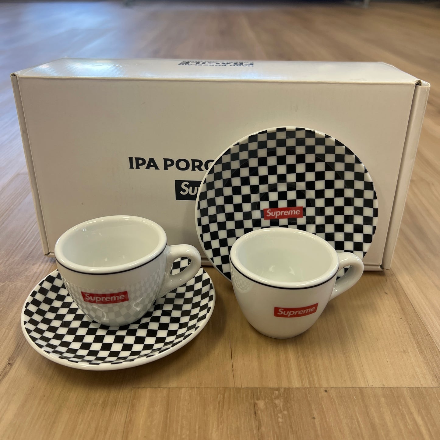 Supreme IPA Porcellane Aosta Espresso Set (Set of 2) Black