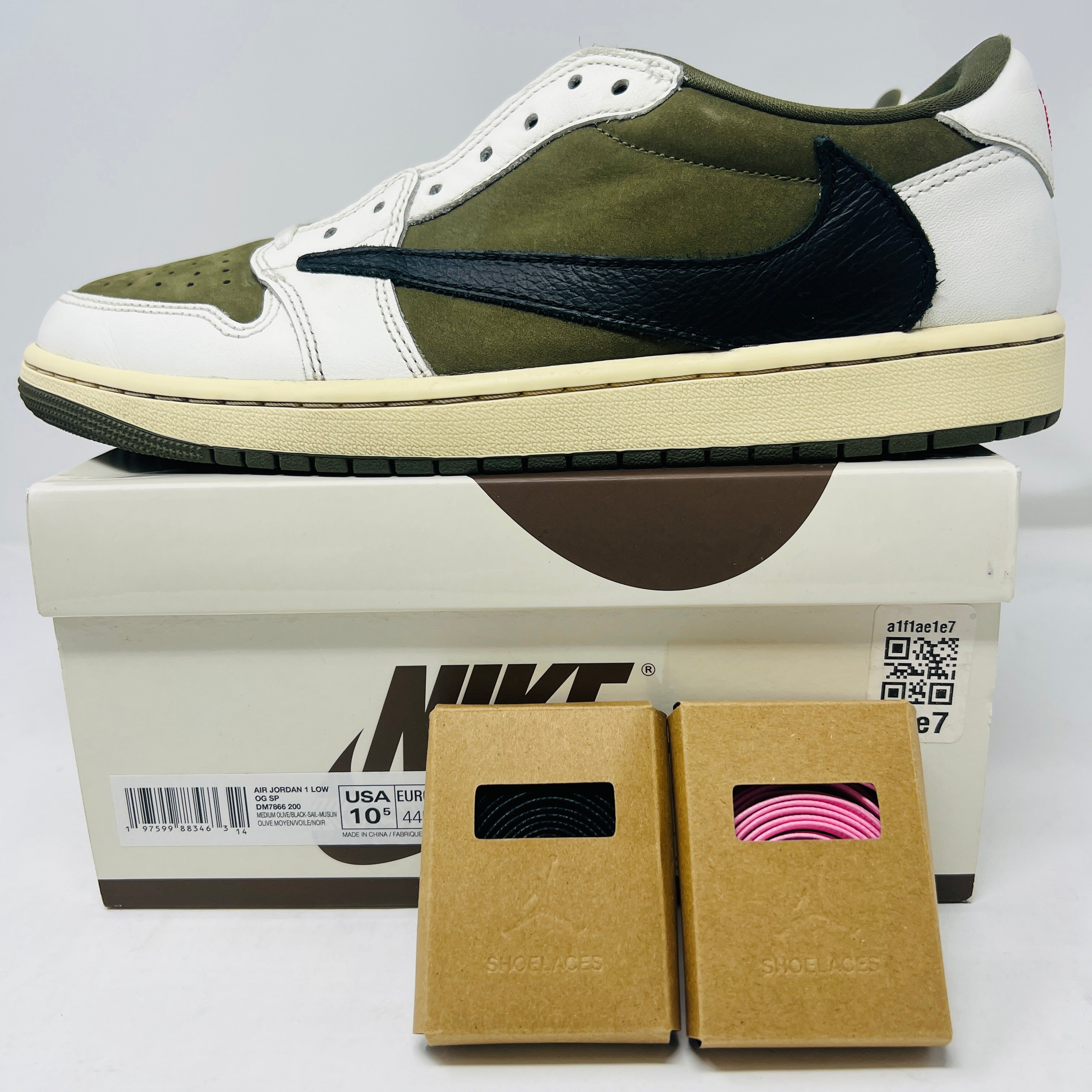 Jordan 1 Retro Low OG SP Travis Scott Medium Olive – Holy Ground