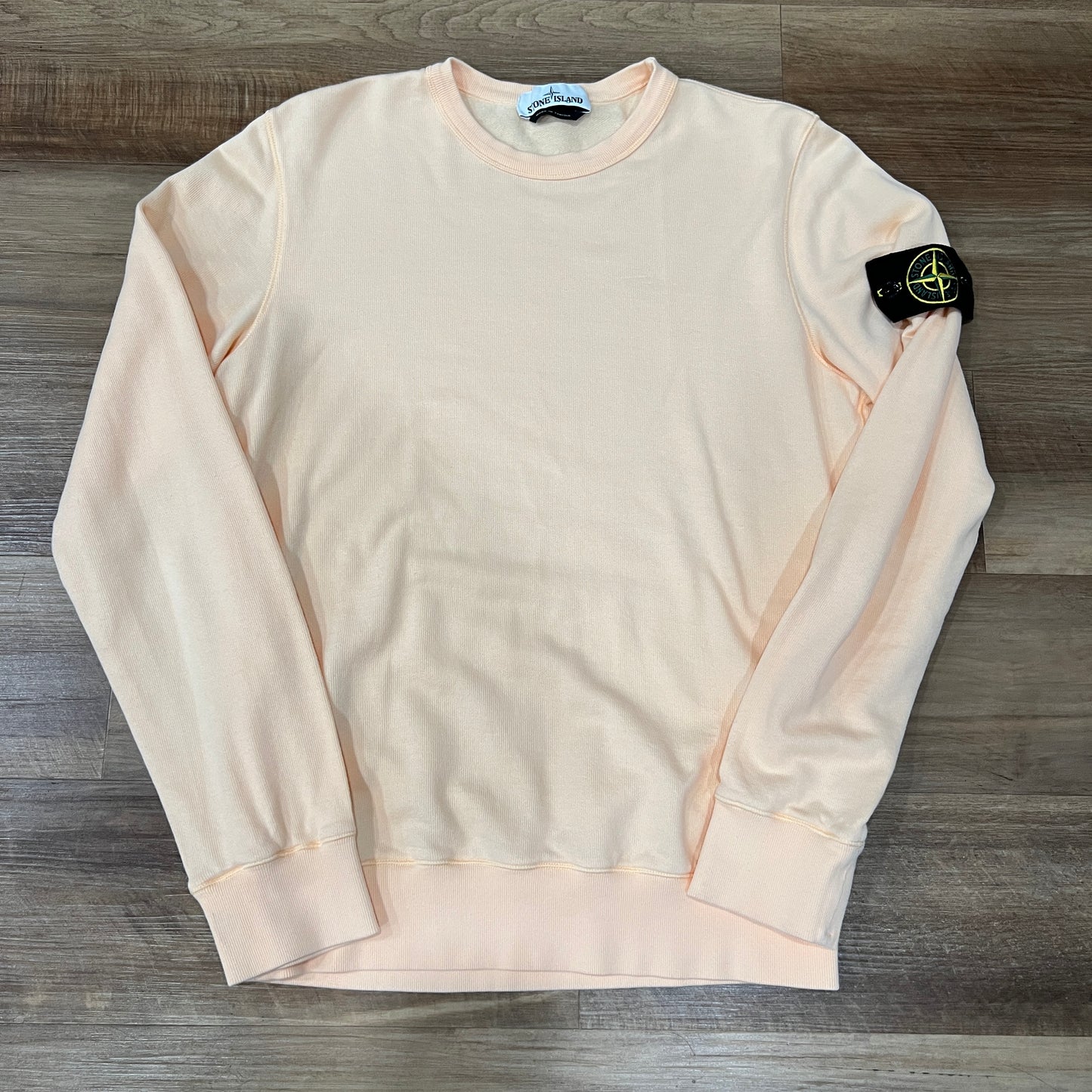Stone Island Waffle Light Pink Crewneck Sweatshirt
