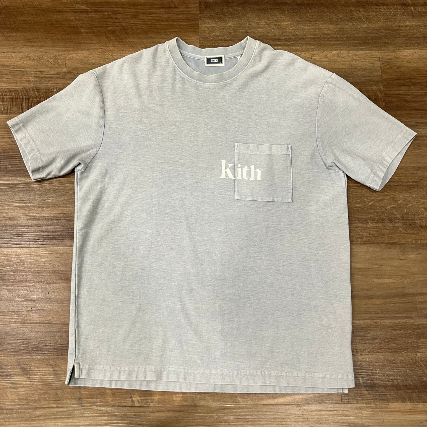 Kith Serif Quinn Pocket Tee Heather Grey