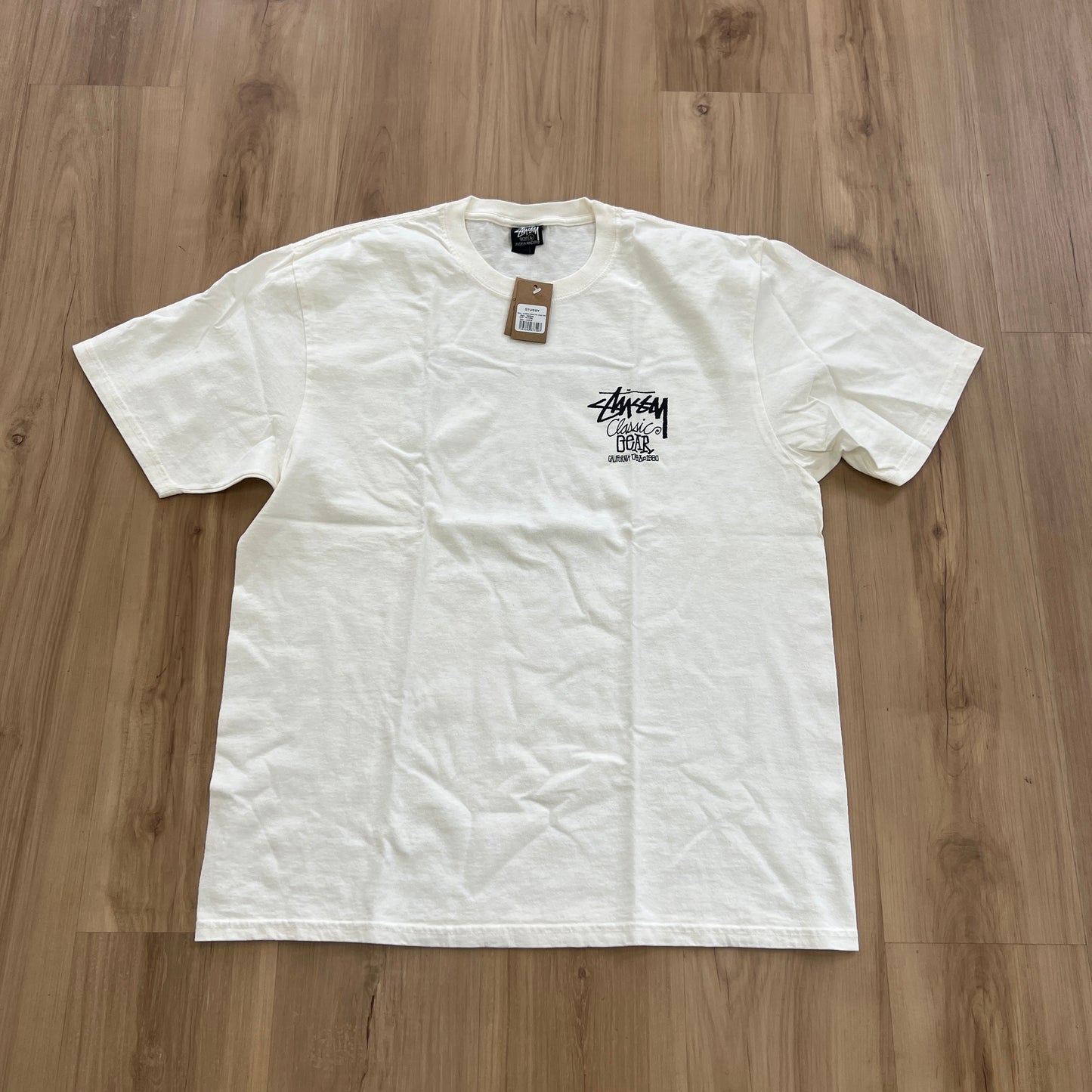 Stussy Pigment Dyed Classic Gear Tee White