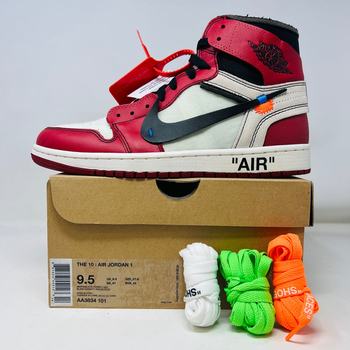 Jordan 1 Retro High Off-White Chicago 9.5