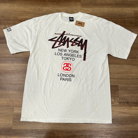2013 Stussy x CLOT World Tour T-Shirt White