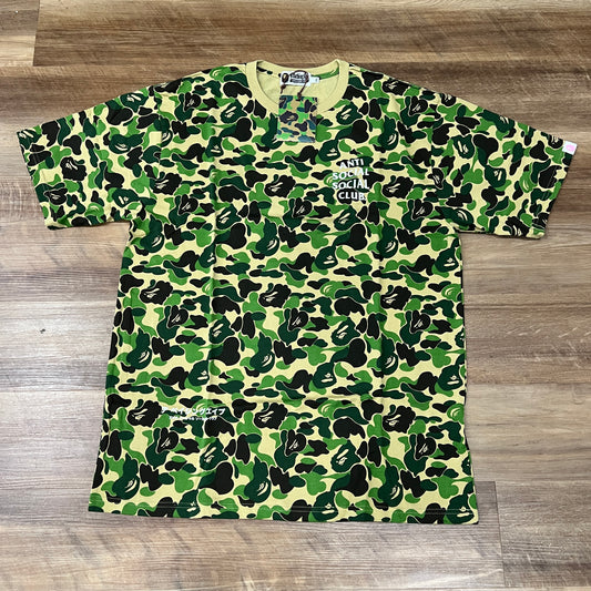 BAPE x Anti Social Social Club ABC Camo Tee Green