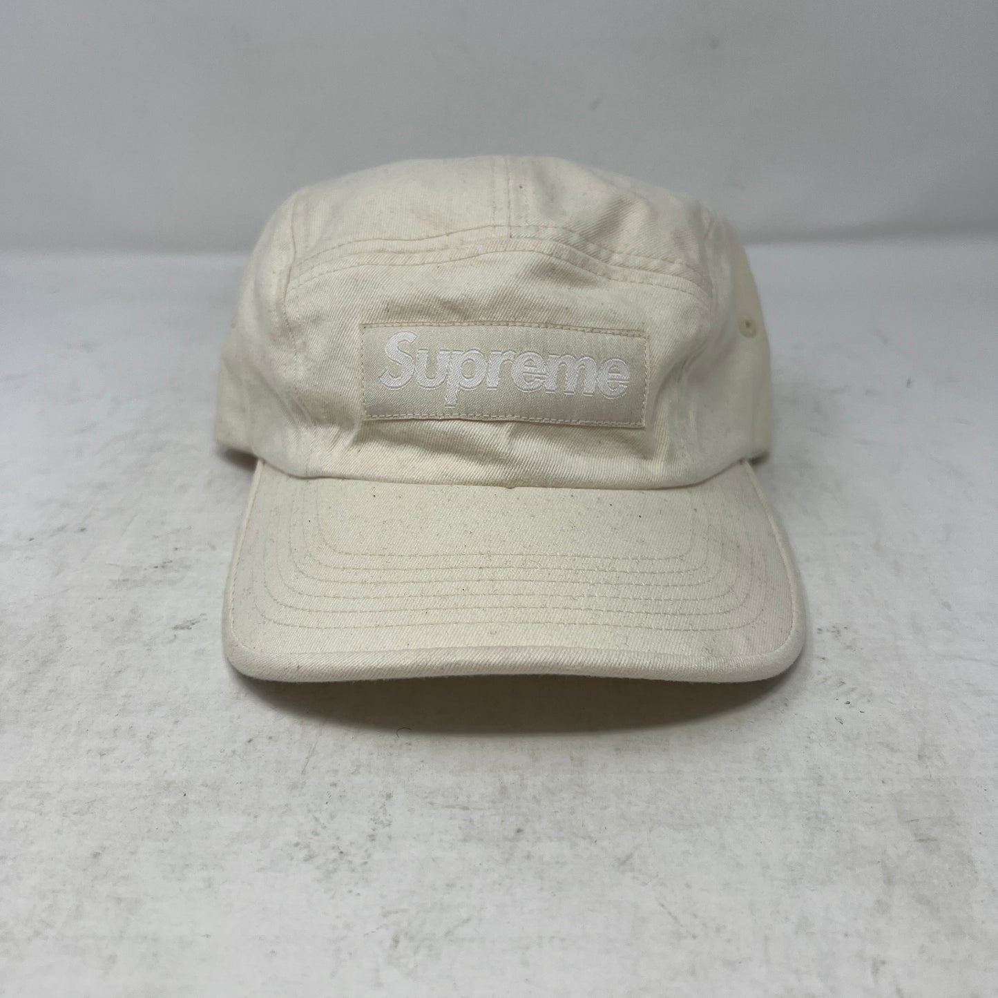 Supreme Washed Chino Twill Camp Cap WHITE