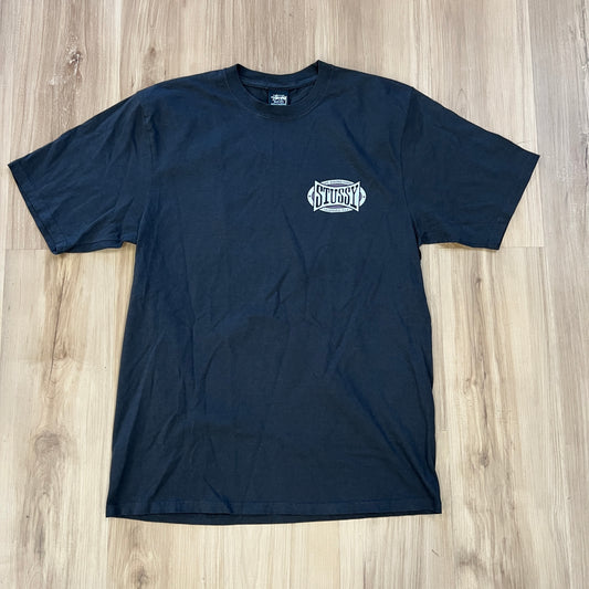 Stussy Champion Oval Tee Pigment Dyed Black