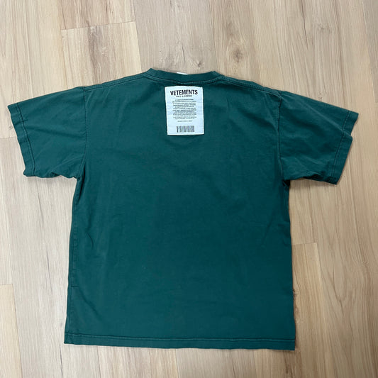 Vetements Logo Staff Tee Green