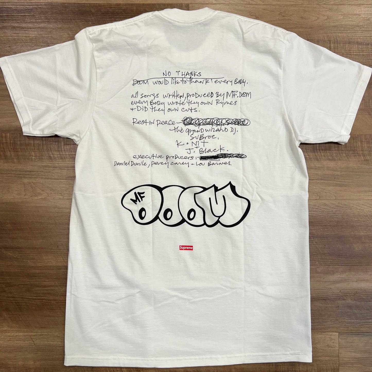 Supreme MF DOOM Tee White, size L, brand new condition.