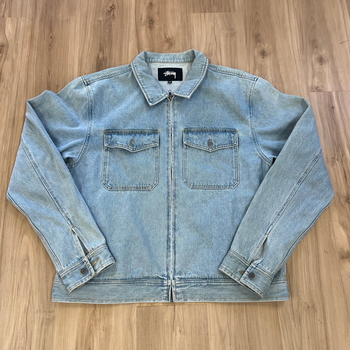 Stussy Denim Garage Jacket Light Blue