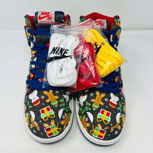 Nike SB Dunk High Concepts Ugly Christmas Sweater Special Box