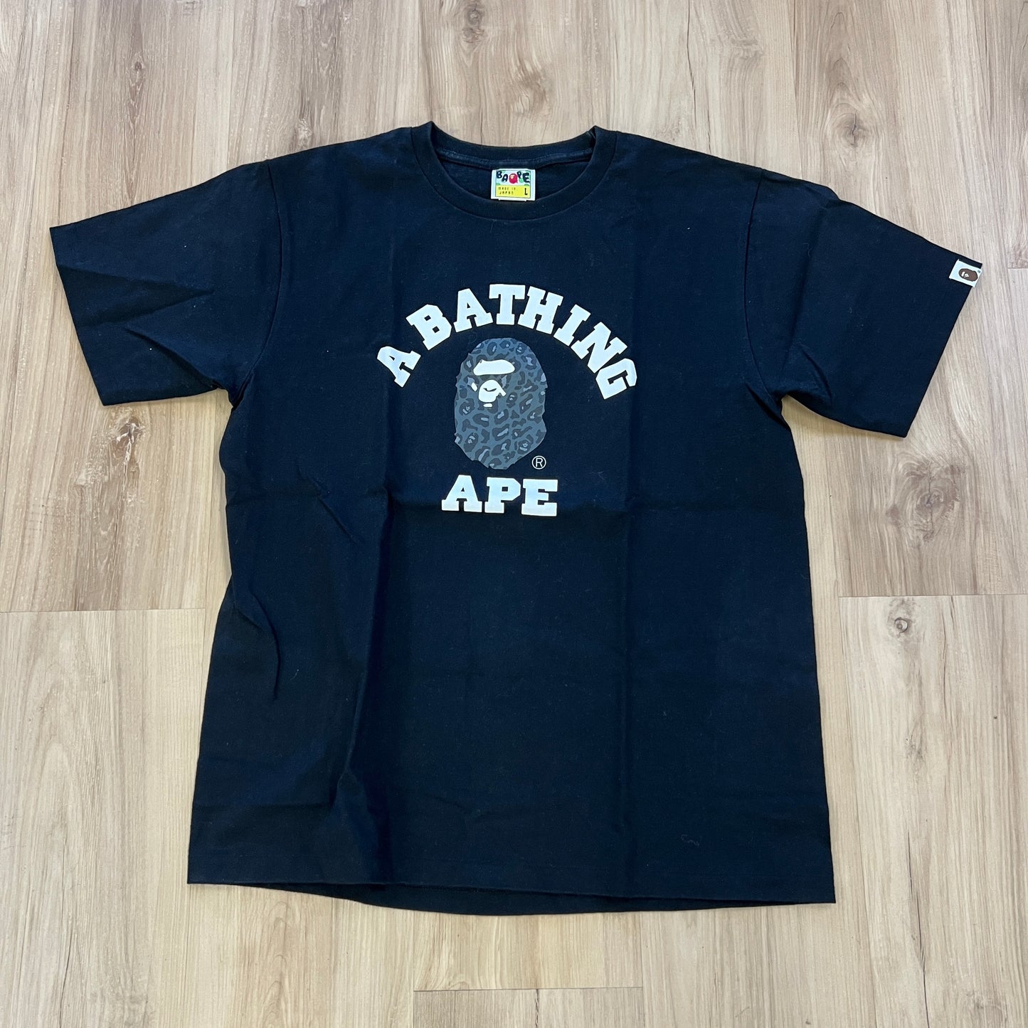 BAPE Layered Line Camo College Tee Black/Black
