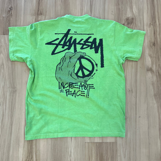 Stüssy "Peace Hand" pigment-dyed t-shirt Green