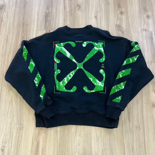 OFF-WHITE Moon Cam Arrow Skate Crewneck Black